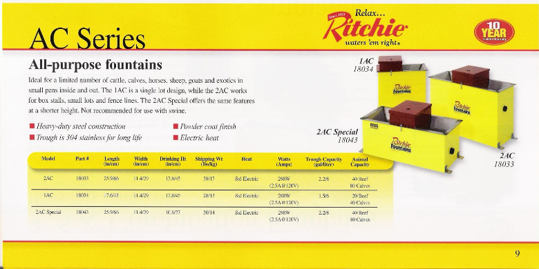 Ritchie Ac Family Of Livestock Waterers