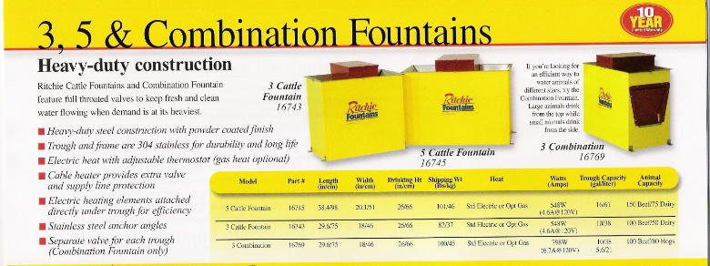 Ritchie Cattle And Combination Family Of Livestock Waterers